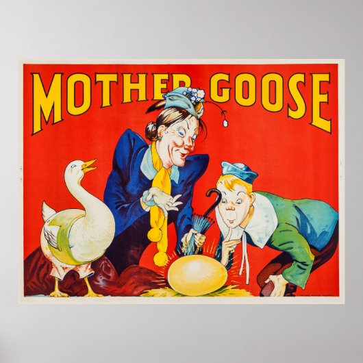 Vintage Moeder Goose Theater Poster (Voorkant)