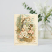 Vintage Moeder helpen Briefkaart (Staand voorkant)