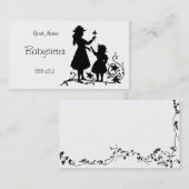 Vintage Moeder Kind Babysitter Visitekaartje (Voorkant / Achterkant)