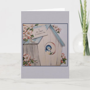 Vintage Moederdag Wenskaart Kaart