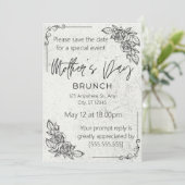 Vintage, Moederschap Koesterend, Moederdag Brunch Kaart (Staand voorkant)