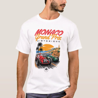 Vintage Monaco Classic Riviera Racing Poster Ontwe T-shirt