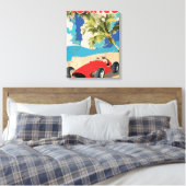 VINTAGE MONACO RACE REISPOSTER CANVAS AFDRUK (Insitu (Slaapkamer))