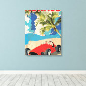VINTAGE MONACO RACE REISPOSTER CANVAS AFDRUK (Insitu (Houten vloer))