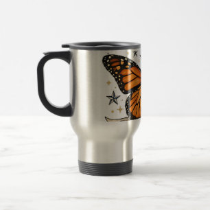 Vintage Monarch Vlinder Amerikaanse Icoon Lenden K Reisbeker
