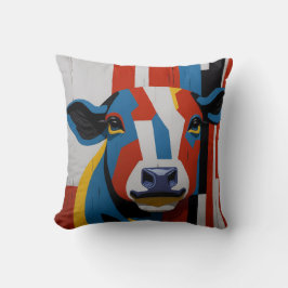 vintage mondrian animal cow  kussen