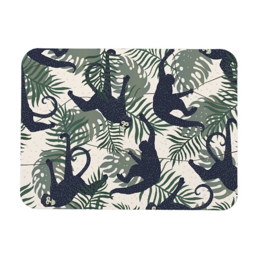 Vintage Monkey Pattern Magneet (Horizontaal)