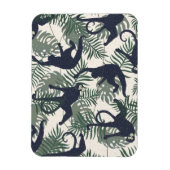 Vintage Monkey Pattern Magneet (Verticaal)