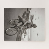 Vintage monochrome jigsaw puzzle description (Horizontal)