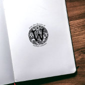 Vintage Monogram Bloemen Uit de Bibliotheek Van  Rubberstempel