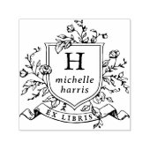 Vintage Monogram Crest Ex Libris Aangepaste naam b Zelfinktende Stempel (Design)