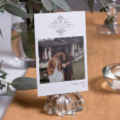 Vintage Monogram Foto | Tafel Nummerkaart Kaart