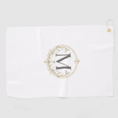 vintage monogram golf handdoek (Horizontaal)