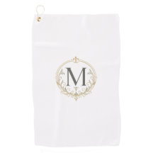 vintage monogram golf handdoek