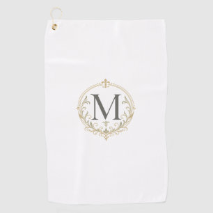 vintage monogram golf handdoek