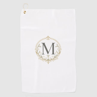 vintage monogram golf handdoek