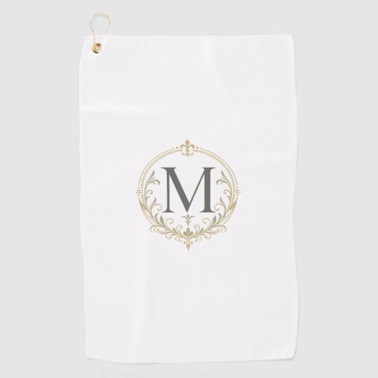 vintage monogram golf handdoek (Voorkant)
