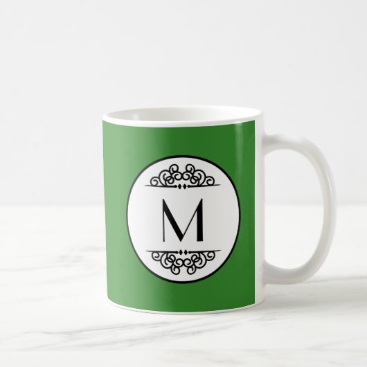 Vintage Monogram Groene - Mok (Rechts)