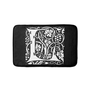 Vintage Monogram L Art Nouveau Badmat