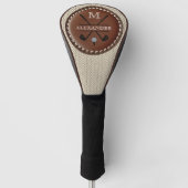 Vintage Monogram Naam Logo Golfheadcover (Voorkant)