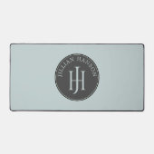 Vintage Monogram Name Logo Smoky Blue Green (Recto)