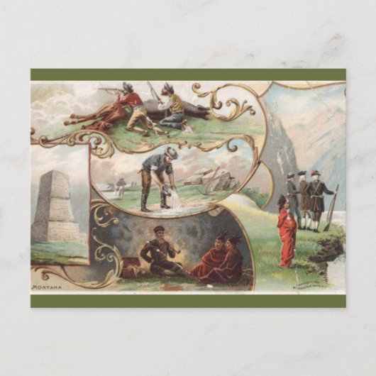 Vintage Montana Briefkaart (Voorkant)
