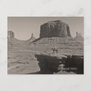 Vintage Monument Valley Cowboy Souvenir Briefkaart