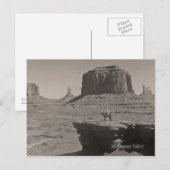 Vintage Monument Valley Cowboy Souvenir Carte post (Devant / Derrière)