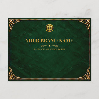 Vintage Moody Emerald Goud Verzendbon Briefkaart