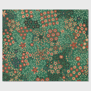 Vintage mooie Japanse bloempatroon Cadeaupapier