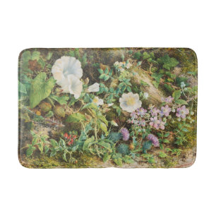 Vintage mooie petunia bloemen bloemschildering badmat