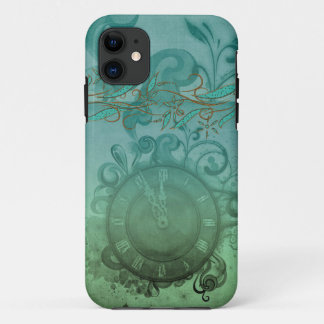 vintage mooie steampunk tijdklok en krullen iPhone 11 hoesje