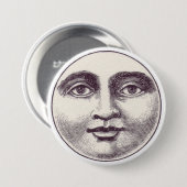 Vintage Moon Face Button (Voorkant /achterkant)