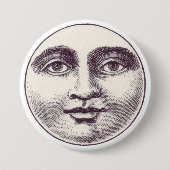 Vintage Moon Face Button (Voorkant)