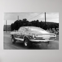 Vintage Mopar Drag - Cuda - Poster M. 5 & 50