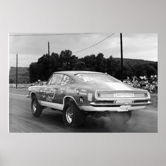 Vintage Mopar Drag - Cuda - Poster M. 5 & 50