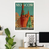 Vintage Moskou Intoerist Poster (Thuiskantoor)