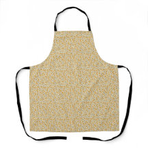 Vintage Mosterd Bloemmotief & Houtskool Retro Dits