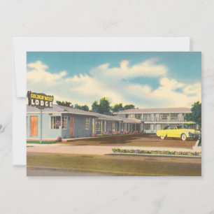 Vintage motel, Golden West Lodge hotel met palmen