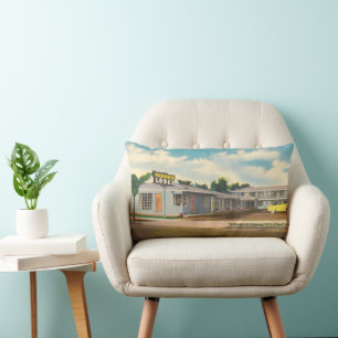 Vintage motel, Golden West Lodge hotel met palmen Kussen