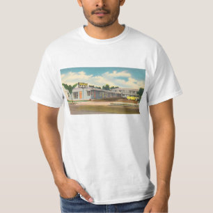 Vintage motel, Golden West Lodge hotel met palmen T-shirt