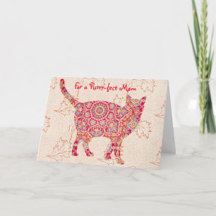 Vintage Motif de chat Purr-fect carte de fête des 
