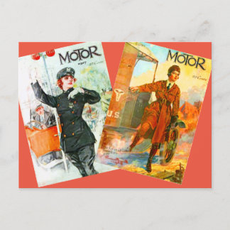 "Vintage Motor Magazine Covers" Briefkaart
