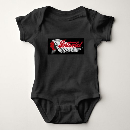 Vintage Motorcycle Logo Black Romper (Voorkant)