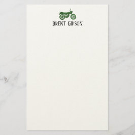 Vintage Motorcycle Sketch Stationary Briefpapier