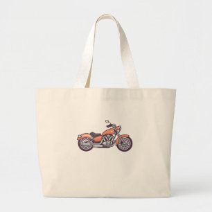 Vintage motorfiets motorfiets motorfiets Biker Bik Grote Tote Bag