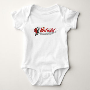 Vintage motorfietslogo wit  romper