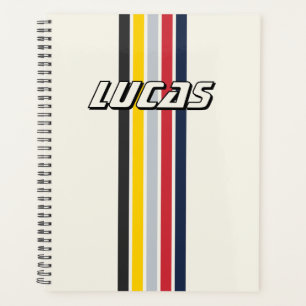 Vintage Motorsport Racing Stripe Naam Retro Auto Planner