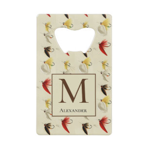 Vintage Mouche Pêche Mouches Aquarelle Nautique