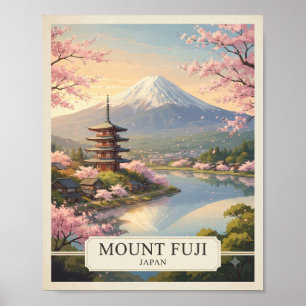 Vintage Mount Fuji Japan Reisposter Japans Poster